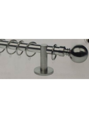 Curtain Rod Stainlessteel Effect 29mm (complete set) - Select Size